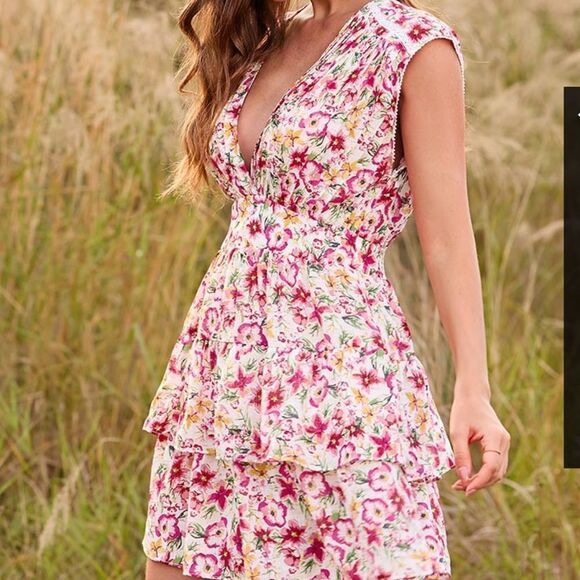 CupShe Cierra Sleeveless Floral Short Dress - Picture 2 of 4